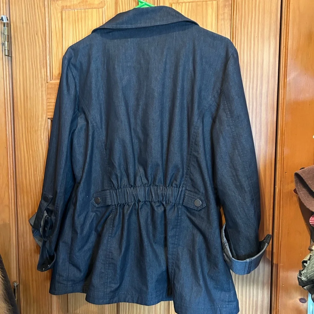 Tribal Dark Indigo Women's Fitted Belted Style Jacket Size 14 XL - Picture 6 of 6
